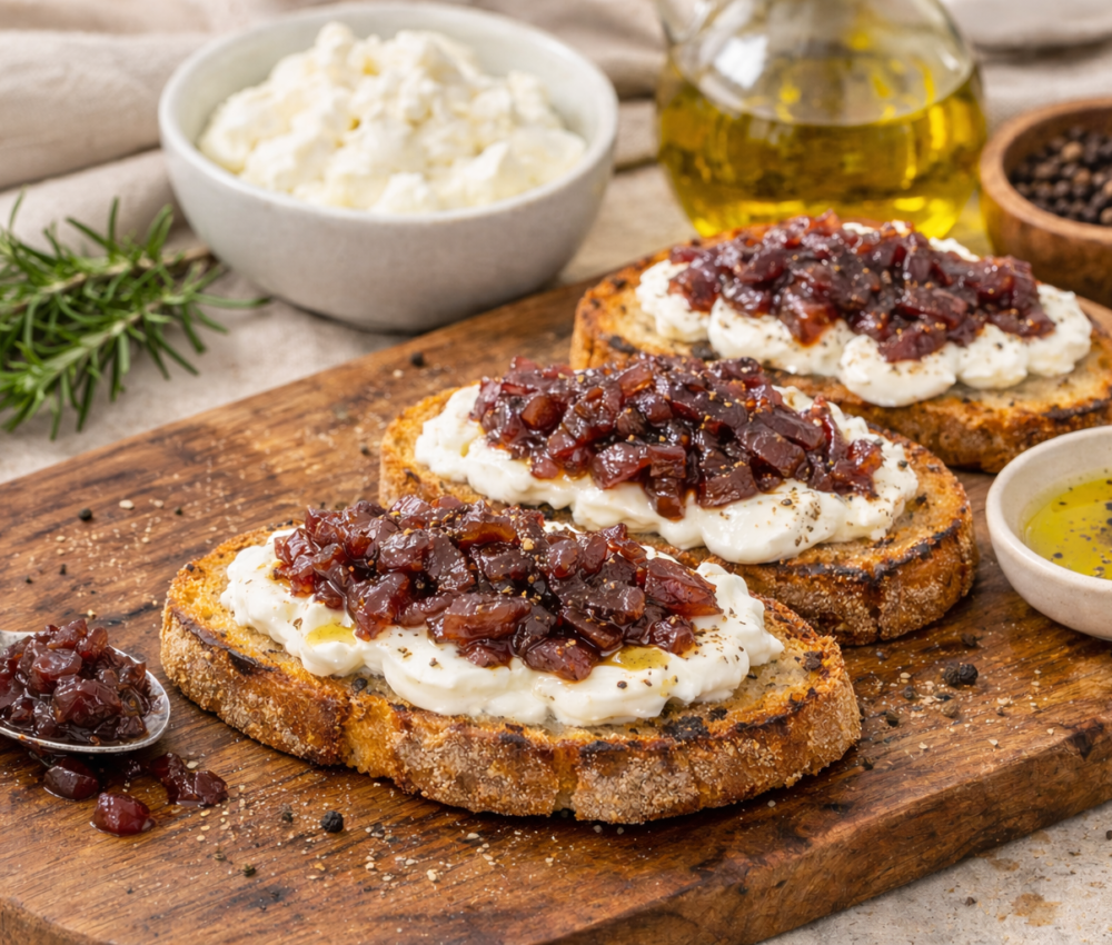 Bruschetta gourmet con Cipolla di Tropea