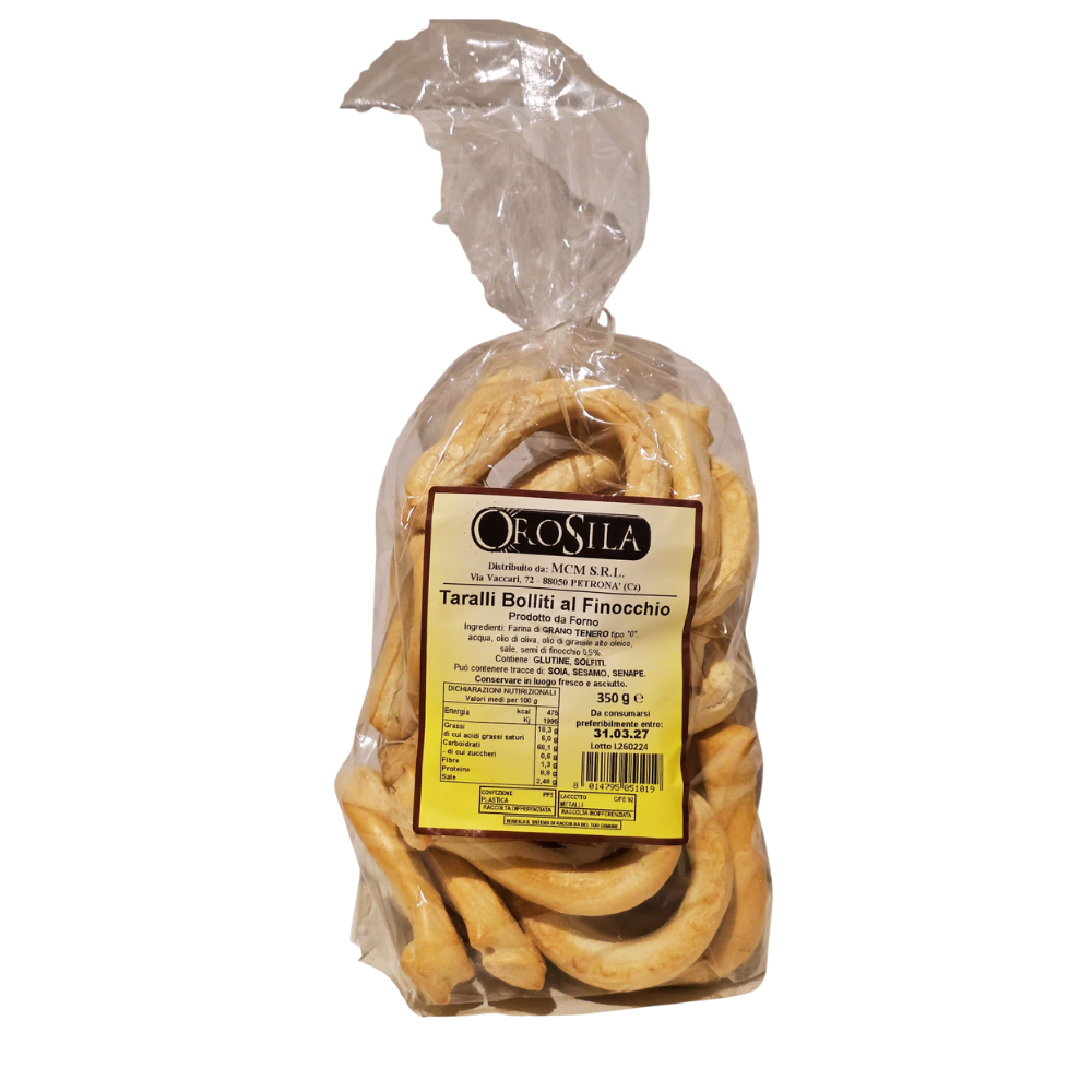 Taralli bolliti al finocchio Orosila